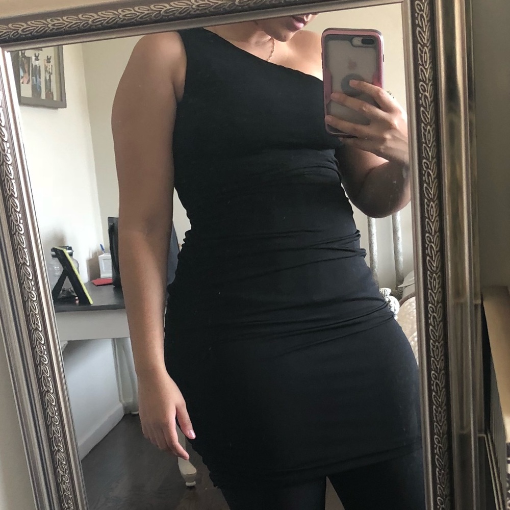 One strap little black dress
